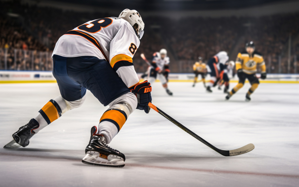 Hockey Player in Action